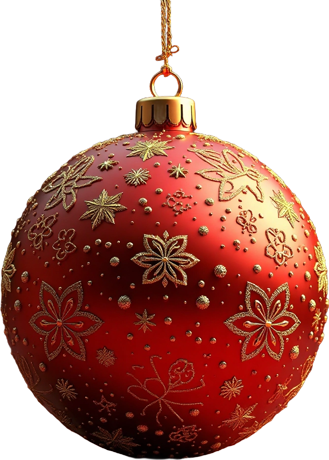 Festive Red Christmas Ornament